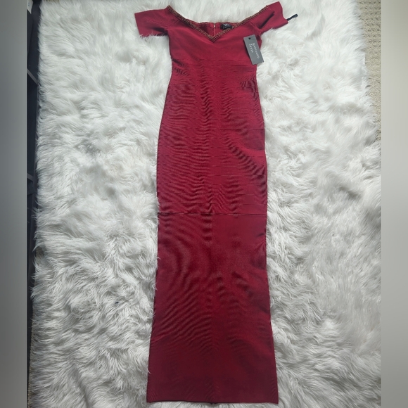 NWT Marciano Atzi Bandage Gown Red size Small - Picture 3 of 9
